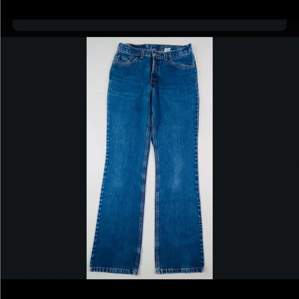 Womens Levi's 517 Slim Fit Boot Cut Jeans - Mid Blue sz 7 jrs. - Picture 2 of 3